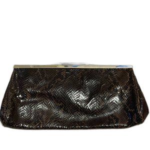 Tanner Snakeskin Crossbody Clutch